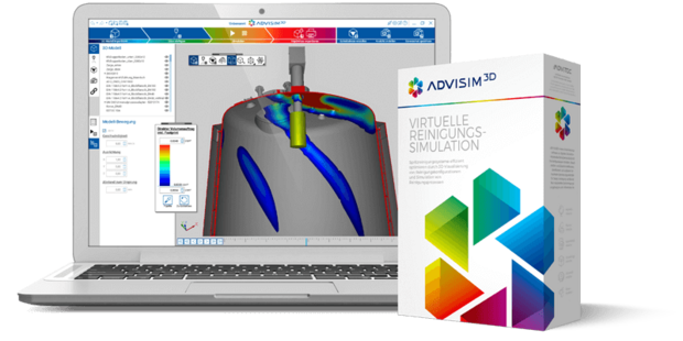 ADVISIM3D Schlüsselgrafik Notebook und Boxshot