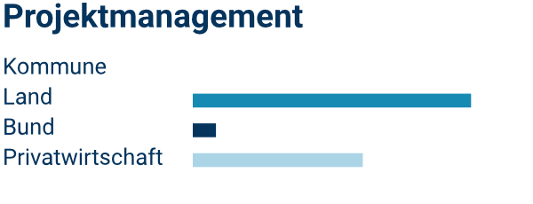 Verteilung des Beratungsfeldes Projektmanagement auf Verwaltungsebenen